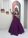 Pc 566 Chinon Embroidery Work Indo Western Collections